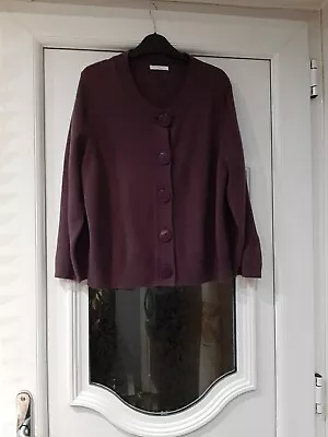 MATALAN   Ladies Cardigan Colour Plum Size 18. • £3