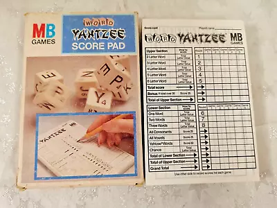 Boxed Original Yahtzee WORD Score Pad MB Games - Approx 80 Sheets • £7.98