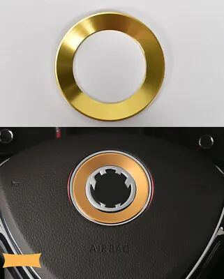 Gold Aluminum Alloy Steering Wheel Emblem Ring Trim Fits V W Golf Jetta Passat • $17.30