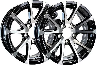 Two Aluminum Trailer Rims Wheels 5 Lug 13 In. Avalanche V-Spoke / Black • $149.97