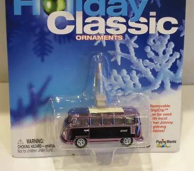 Johnny Lightning Holiday Classic Car Ornaments ~'65 Vw 21-window Samba Bus~ • $8.95