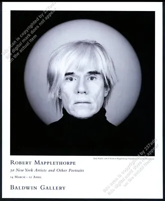 2008 Robert Mapplethorpe Photo Of Andy Warhol CO Gallery Show Vintage Print Ad • $9.99