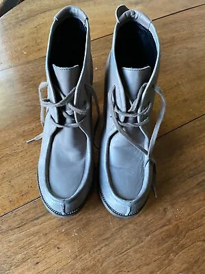 Kennel & Schmenger Grey Soft Leather Heeled Bootees Size 6.5 UK • £35
