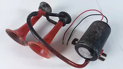 Vintage  Electric  Automotive Air Horns & 12 Volt Compressor Rat Rod Classic • $39.50