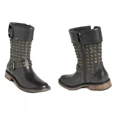 UGG Australia Women's CONOR Studs Leather Short Boots Sz 5M Black NWOB $325 MSRP • $155.99