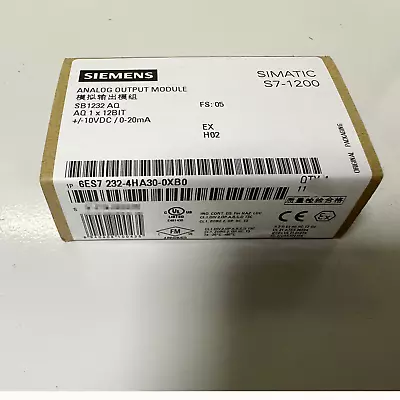 New Siemens 6ES7232-4HA30-0XB0 6ES7 232-4HA30-0XB0 S7-1200 Analog Output SB 1232 • $96.04