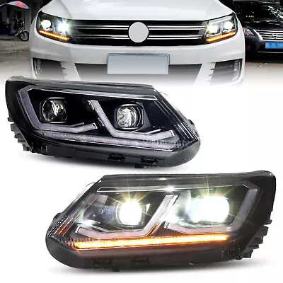 HC LED Headlights For VW Tiguan 2012-2016 Sequential With Animation DRL • $699.99