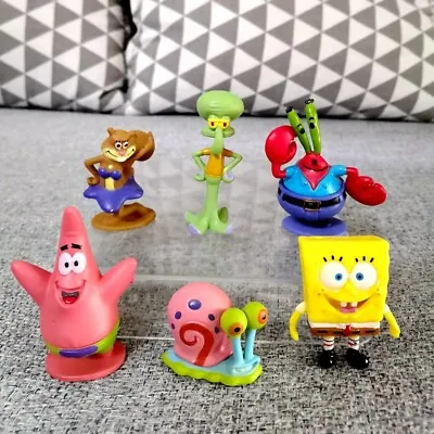 £5.56 • Buy Action Figures Set 6 PCS Fancy Safe SpongeBob Model Xmas Gift Mini Statue Set UK