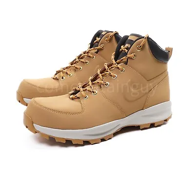 Nike Manoa Leather Boots Haystack/Brown Tan Wheat 454350-700 Men’s Size 10 • $79.99