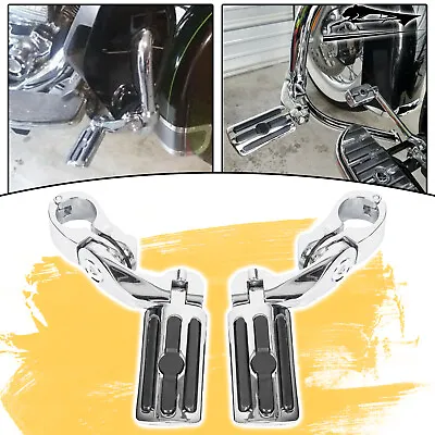 1-1/4  1.25  Motorcycle Highway Crash Bar Foot Pegs For Harley Davidson Touring • $32.09