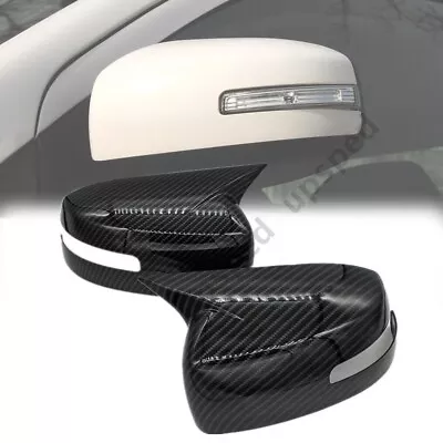 Carbon Fiber Side Mirror Cap Cover Trim For Mitsubishi Lancer X10 EVO 2013-2016 • $29.99