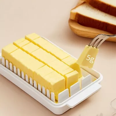 Butter Cutting Storage Box W/ Lid Fresh-Keeping Cheese Container Storage Holder • $13.92