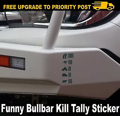 Bullbar Accident Tally Vinyl Sticker Car 4x4 Decal 150mm • $7.99