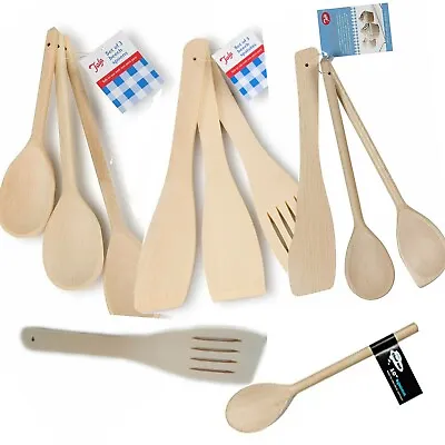 £4.99 • Buy Cooking Utensil Beach Spoon Spatula Kitchen Wooden Mix Tool Turner Stirring Set