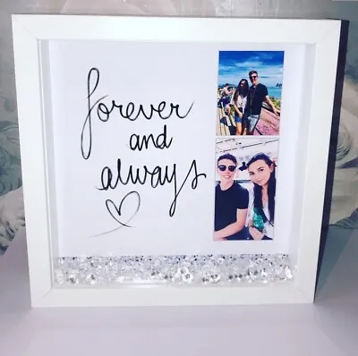 £16.99 • Buy Personalised Box Photo Frame Girlfriend Boyfriend Gift For Him For Her 