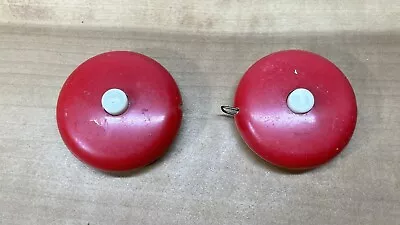 2 Vintage 1950's Plastic Tape Measures With Cloth Tape - Pontiac Advertising • $15