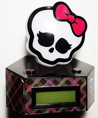 Monster High Ghoul Light Alarm Clock Mattel 2014 Color Changing Skullette TESTED • $24.99