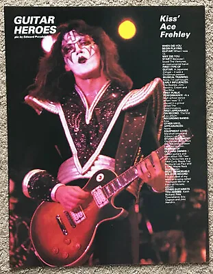 ACE FREHLEY - 1983 Full Page UK Magazine Poster KISS • £3.95