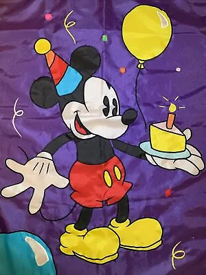 Mickey Mouse Happy Birthday Lawn Flag Disney Outdoor Garden Large 43x28 Balloon • $14.99