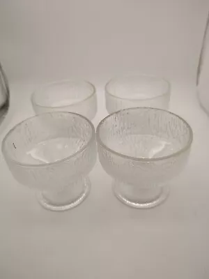 Vintage Indiana  Glass Ice Glass  Sherbet Dishes Set Of Four  1980's • $17.24