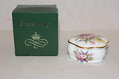 Vintage Hammersley Bone China Flower Trinket Box With Original Box • $12