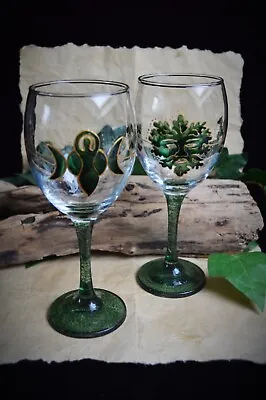 God And Goddess Chalice Goblet  Hand-fasting Gift Wicca Pagan Altar  Yule Gift • £28.99