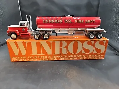 Winross Tractor Trailer Genesee Vol Fire Dept Tanker  In Box • $19.99