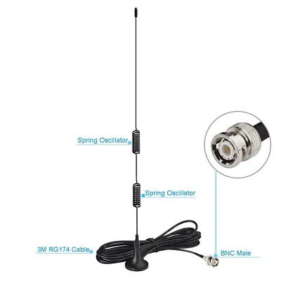 Reception Scanner Antenna BNC For Uniden Bearcat Mobile Radio Magnet Mount Car • $6.80