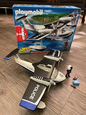 Playmobil 4445 Police Plane (with Original Boxing): Sold As Seen In Pictures. • £10
