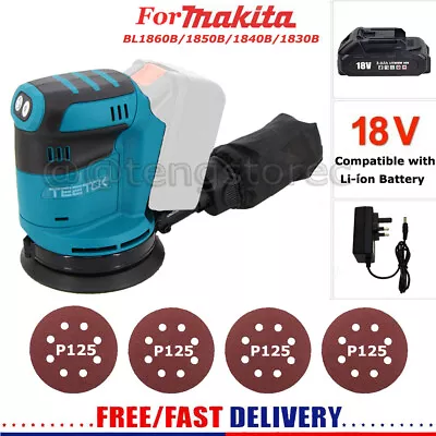 For Makita DBO180Z 18V Cordless LXT Li-ion Orbit Sander BBO180 125mm+3Ah Battery • £42.99