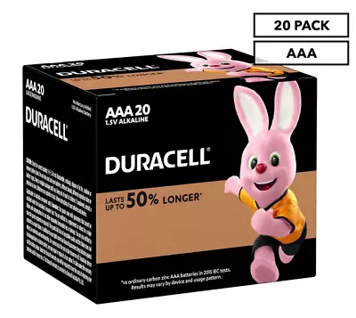 Duracell AAA Batteries 20-Pack Coppertop Battery Alkaline Long Lasting Geniune. • $14.84