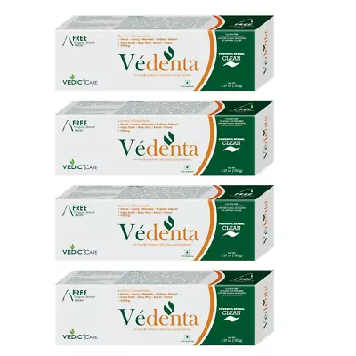 £16.66 • Buy Pack Of 4 Vedenta Toothpaste (150g) Herbal Tothpaste With Long Lasting Freshness