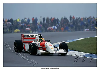 Ayrton Senna Signed Photo Print Poster New F1 Formula One Monaco Mclaren • £19.99