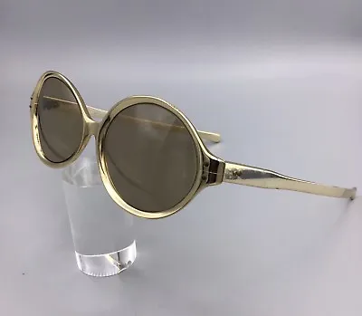 Riviera’S Optical Eye Sunglasses Aluminium Gold 60s Made IN USA • $238.33