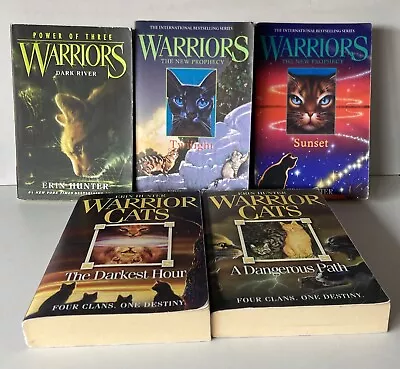 Erin Hunter Book Bundle X 5 Warriors And Warrior Cats Vgc Paperback • £10.49