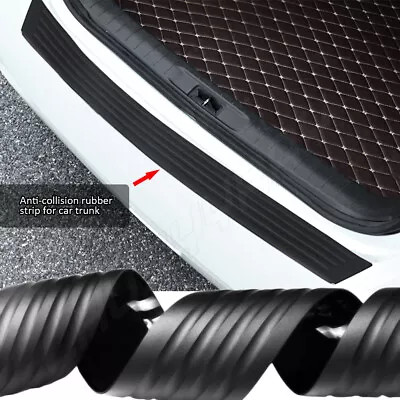 Rubber Rear Bumper Protector Trim Strip Car Trunk Sill Guard Scratch Pad • $13.50