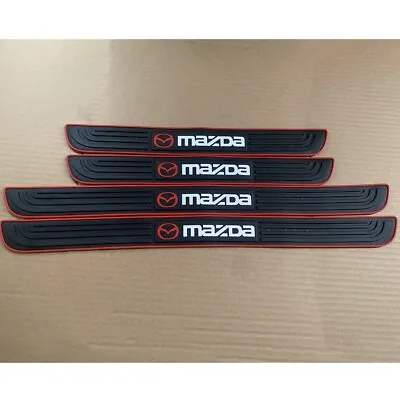 $13.88 • Buy 4PCS Black Car Door Scuff Sill Cover Panel Step Protector For Mazda Accessories