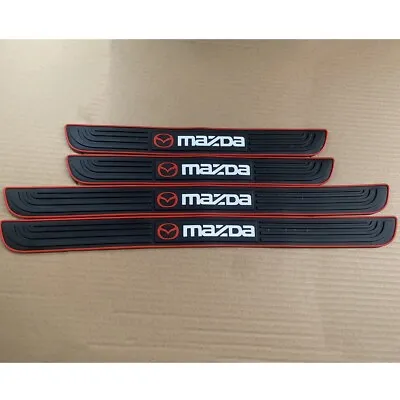 4PCS Black Car Door Scuff Sill Cover Panel Step Protector For Mazda Accessories • $15.88