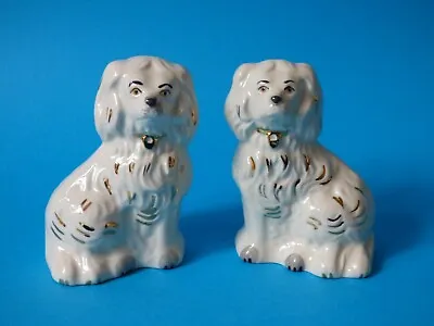 Collectable Pair Beswick Gold Gilt Mantle Piece Spaniel Dogs #1378-7 Free Uk P+p • £25.99