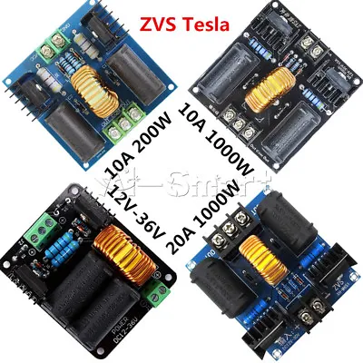 ZVS Tesla Flyback Driver Board 10A/20A 200W 1000W 12-30V 12-36V Acrylic Case Kit • $11.43