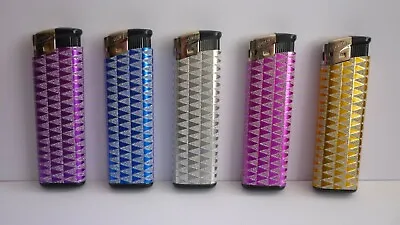 £3.45 • Buy 5 X  SHINY TRIANGLE  LIGHTERS DISPOSABLE ELECTRONIC  LIGHTER
