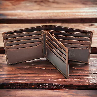 RFID Blocking Slim Thin Bifold Credit Card ID Vintage Leather Wallet For Men... • $15.83