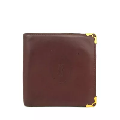 Must De Cartier Leather Bifold Wallet/9Y1389 • $1