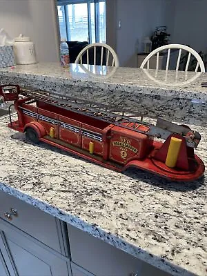 Vintage Marx  VFD No. 9 Hook And Ladder Fire Truck Trailer • $30