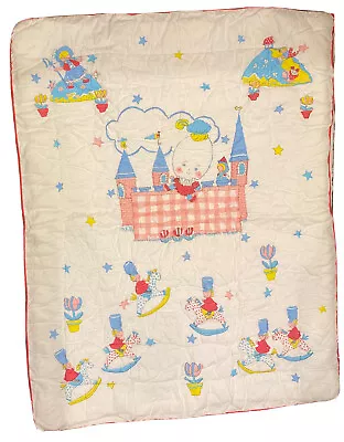 Humpty Dumpty Baby Blanket Quilt Princess Castle Nursery Rhymes Printed Vintage • $32