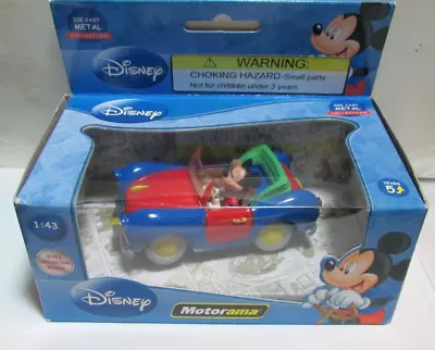 Vintage Nip Disney Mickey Mouse Motorama Die Cast Metal Car Ages 5 &up • $20