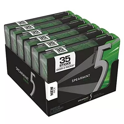 5 Gum Sugarfree Gum Spearmint Rain 35-stick Pack (6 Packs Total) 35 Count • $34.23