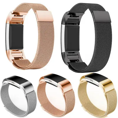 Strap For The Fitbit Charge 2 Milanese Metal Watch Band Replacement Mag Clasp • $12.54