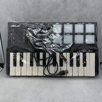 Mini Portable 25-Key USB Keyboard & Drum Pad MIDI Controller Plug And Play K2V6 • $69.95