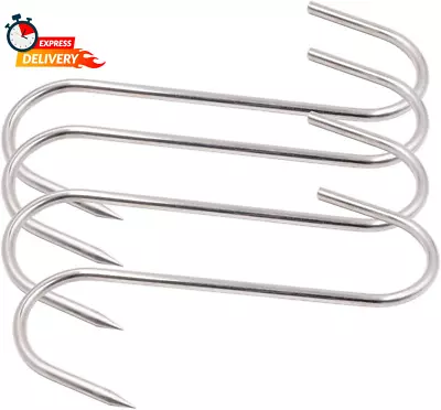 5 Inch 4Mm Meat Hooks  S-Hook Stainless Steel Meat Processing Butcher Hook Pot H • $9.30